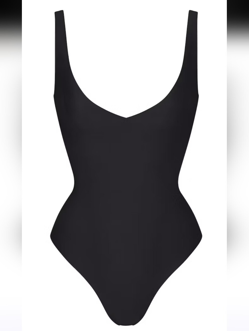 SKIMS Deep Plunge Body Suit In ONYX